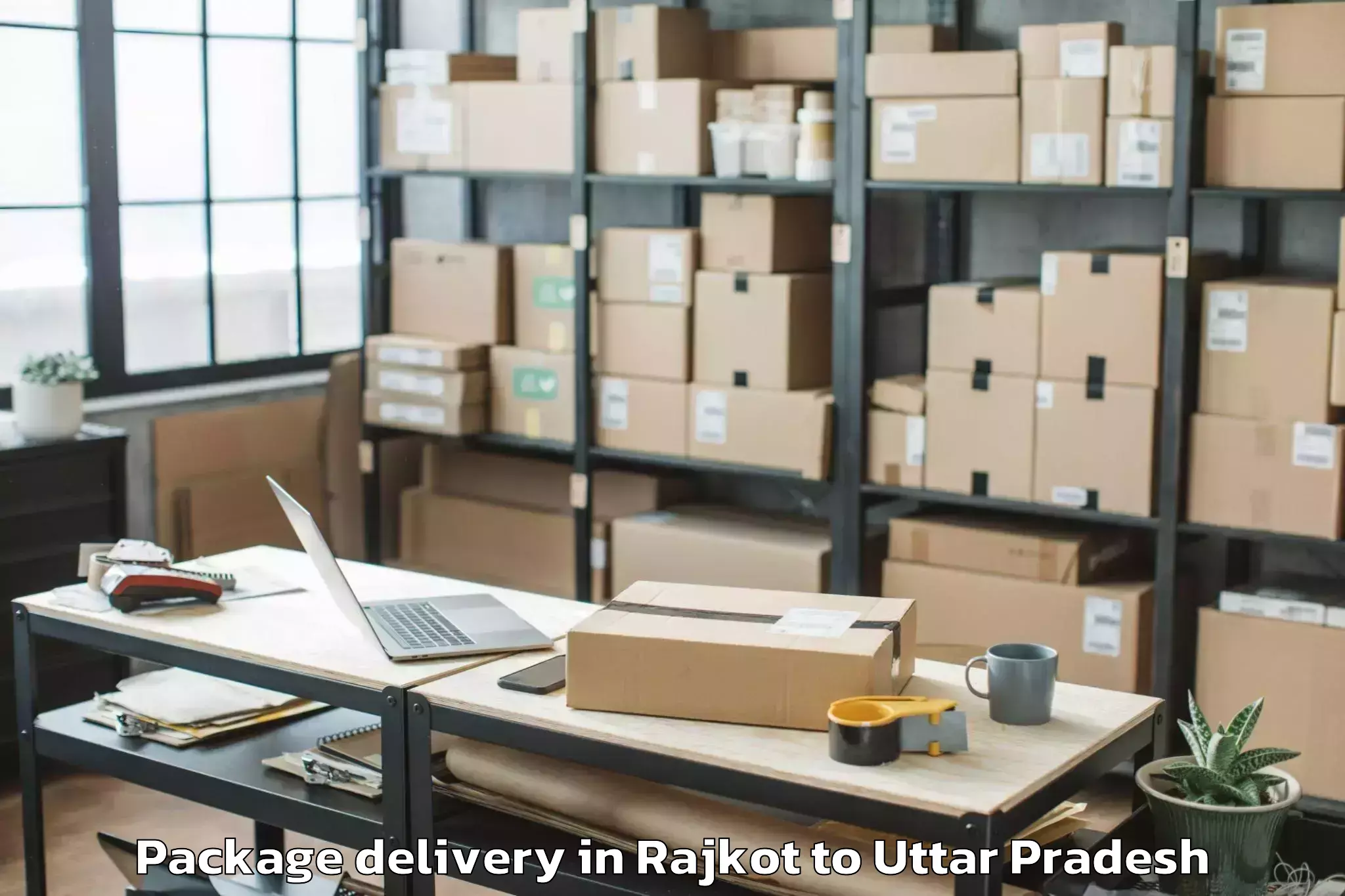 Book Rajkot to Firozabad Package Delivery